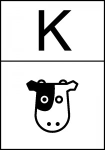 Bakletters K koe